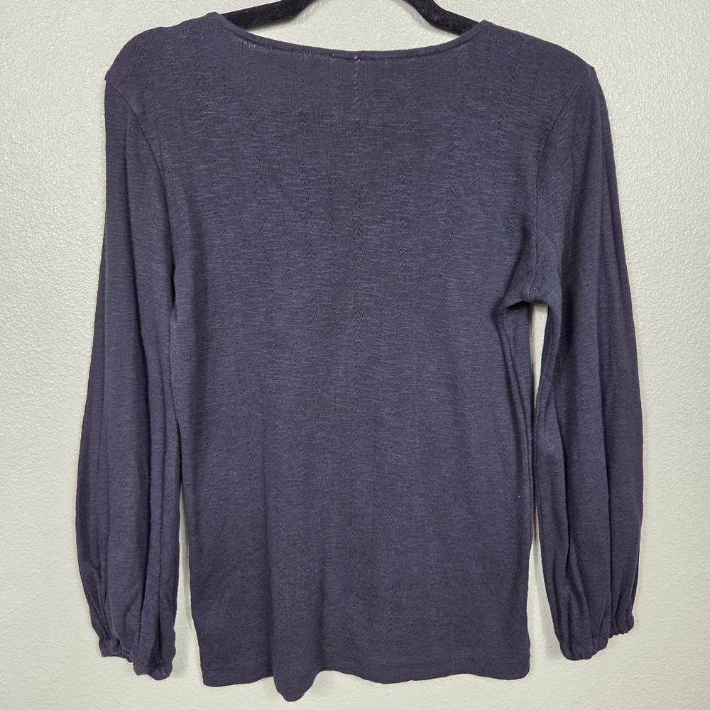 Kate Quinn Organic Cotton Pointelle Tops Bundle S M Gray Black Long Sleeve - Picture 7 of 8